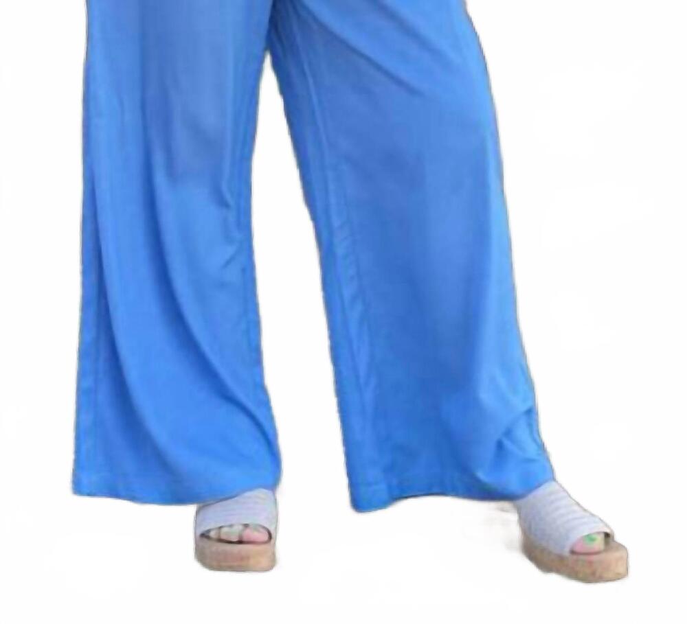NEW SIMPLY SOUTHERN solid wide leg pants in azure